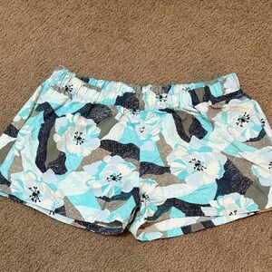 Patagonia Barely Baggies Blue Floral Women's Athletic Shorts